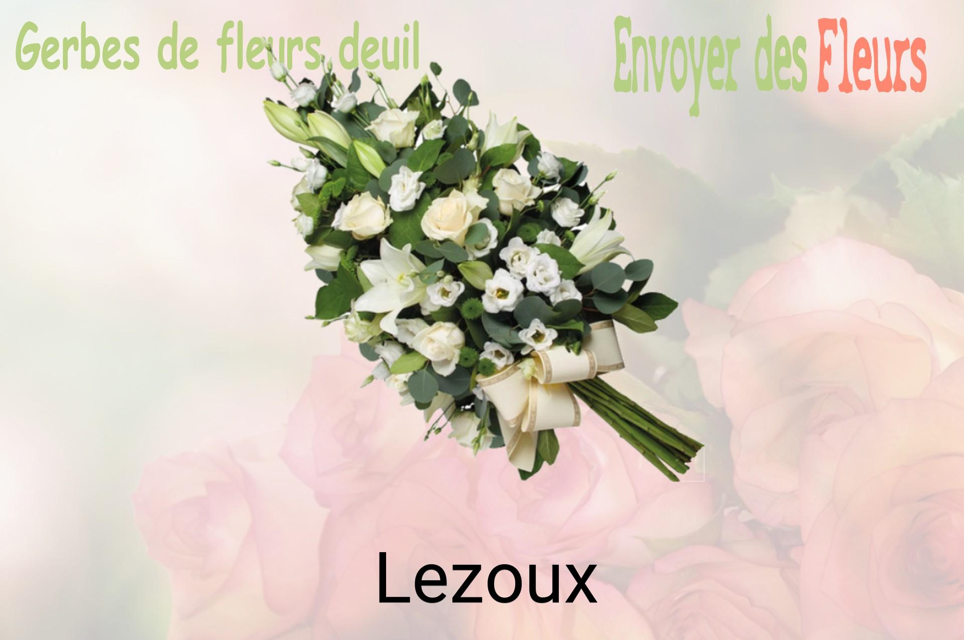 Gerbe de fleurs de deuil livrée à Lezoux